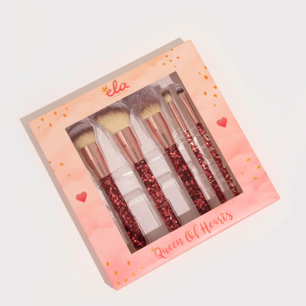 Queen of Hearts Brush Set | Ela Cosmetics