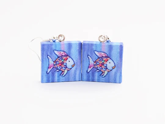 Rainbow Fish earrings