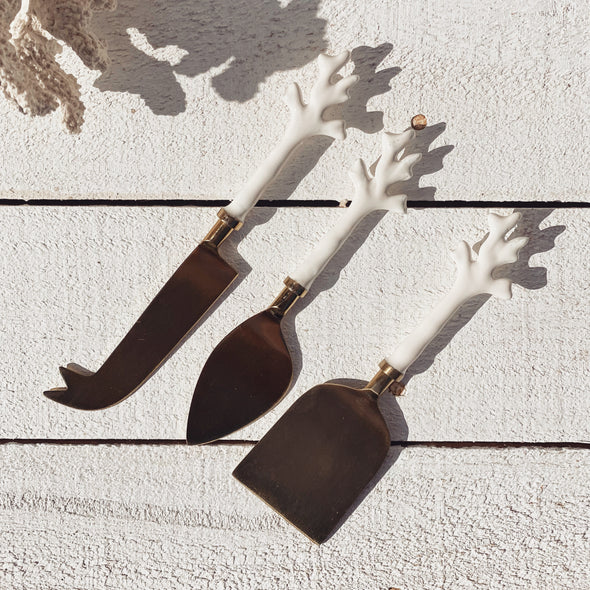 Saide - White Coral Cheese Knife Set