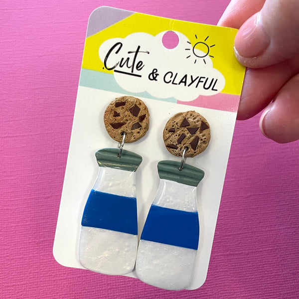 Cute and Clayful - Milk Bottle and Cookie Dangles