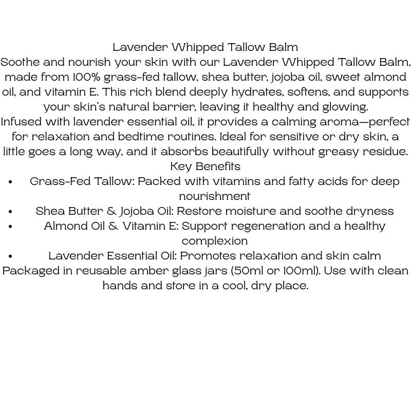 Bare Soap & Body - Tallow Balm 50ml Lavender