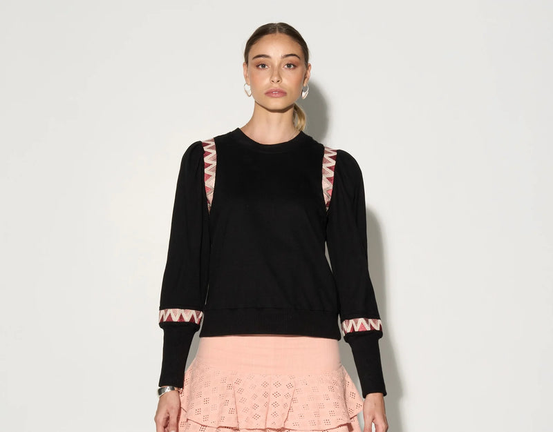 Gild the Label- GENEVE Puff Shoulder Sweater