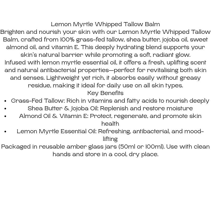 Bare Soap & Body - Tallow Balm 50ml Lemon Myrtle