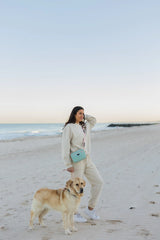 Kaley & Co - Mint & Rose Gold Corduroy Athleisure Bag