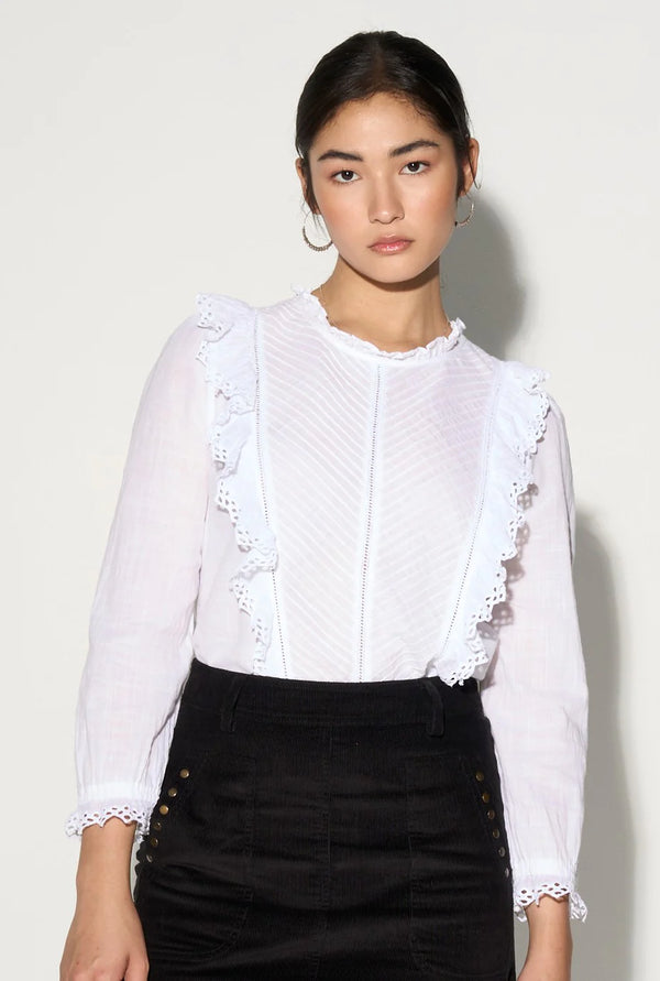 Gild the Label- Clemence Pin Tuck Blouse