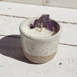 Saide - Crystal Small Ceramic Candle - Speckled