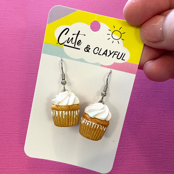 Cute and Clayful - Vanilla Cupcake Dangles
