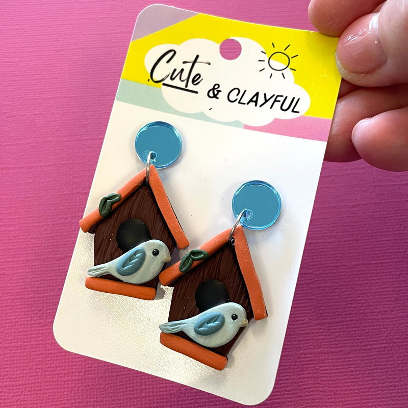 Cute and Clayful - Little Bluebird Dangles