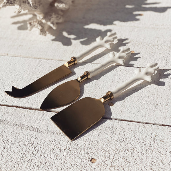 Saide - White Coral Cheese Knife Set