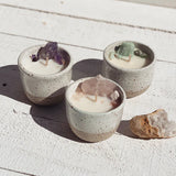 Saide - Crystal Small Ceramic Candle - Speckled