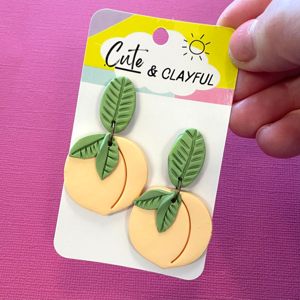 Cute and Clayful - Peaches Dangles