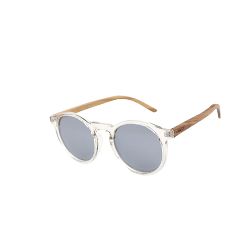 Sustainable Sunglasses - Eco Bamboo Coral Bay - Transparent