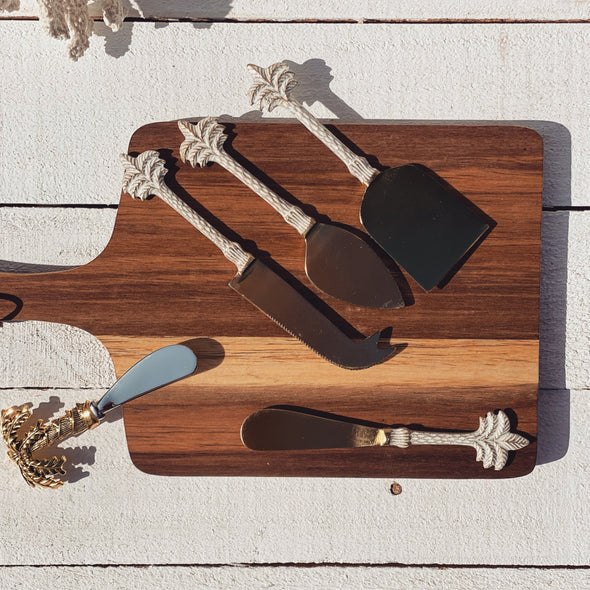Saide - White Palm Tree Cheese Knife Set
