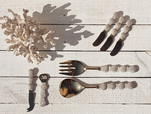 Saide - White Shell Cheese Knife