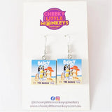 Cheeky Little Monkeys - Bluey Earrings