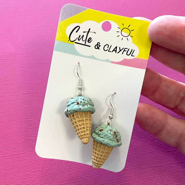 Cute and Clayful - Choc Mint Ice Cream Dangles