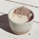 Saide - Crystal Small Ceramic Candle - Speckled