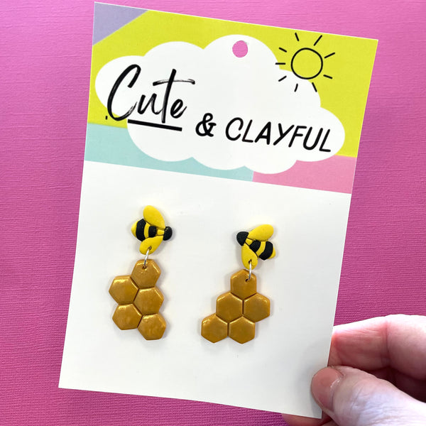 Cute and Clayful - Bumble Bee Dangles