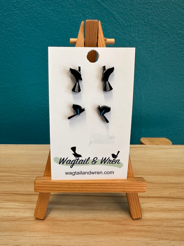 Wagtail and Wren - Stud Earrings Wrens & Wagtail (2 pack)