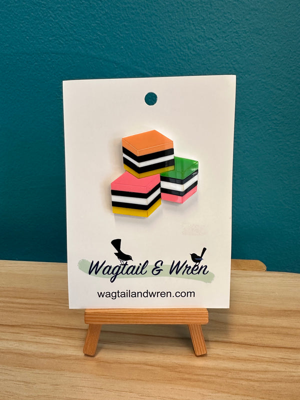 Wagtail and Wren - Brooch Licorice Allsorts