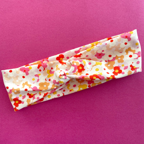 LaLaLea - Stretch TwistKnot Headband 'Ditsy Floral'