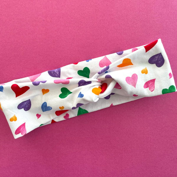 LaLaLea - Stretch TwistKnot Headband 'I Heart You'