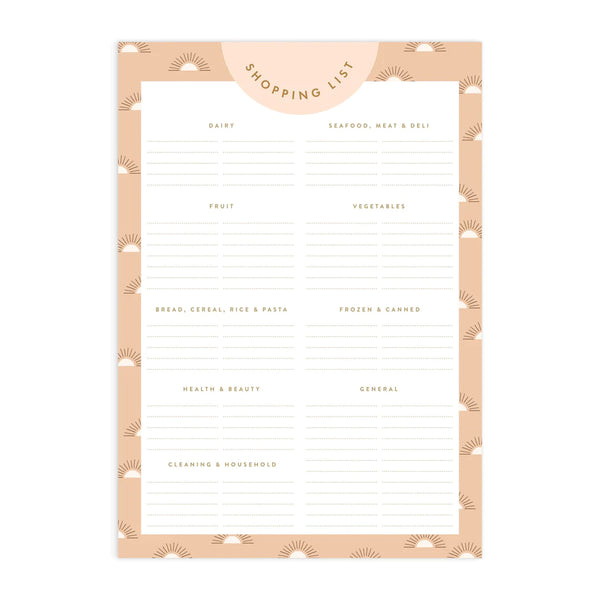 Saide - Suns A5 Shopping List Magnet Notepad