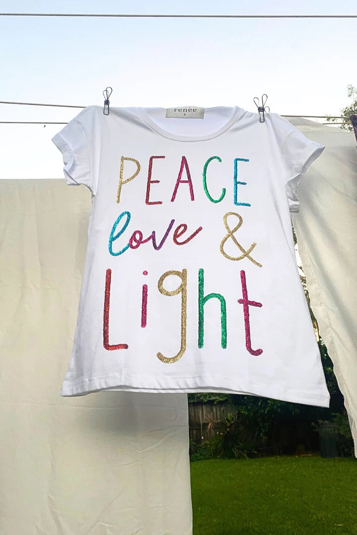 Renee Loves Frances - Peace Love and Light Tee