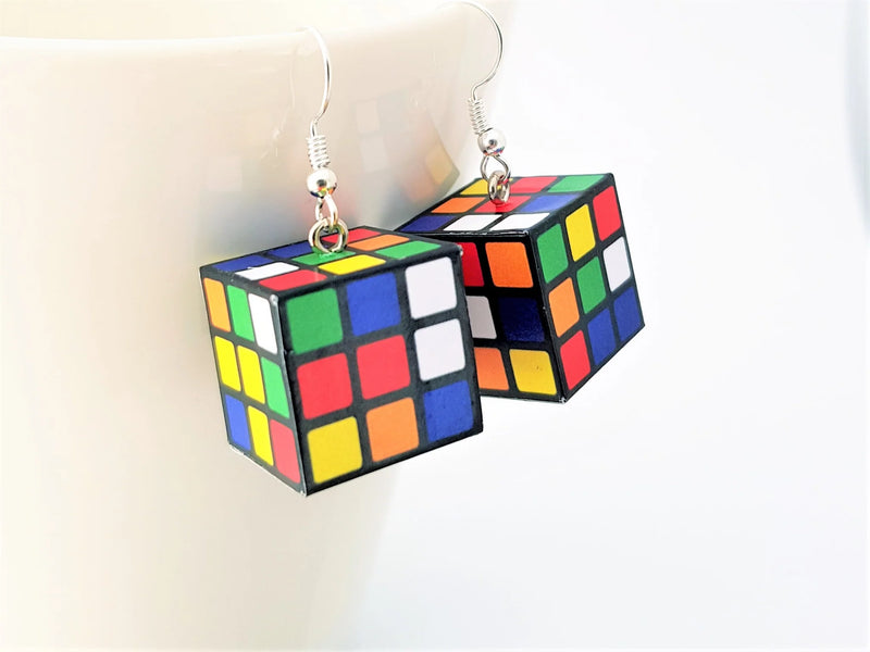 Rubiks Cube Earrings