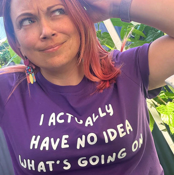 Alfie & Alice - I Actually Have No Idea What's Going On - Ladies Tee PURPLE EDITION
