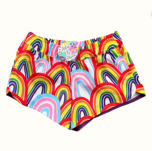 Alfie & Alice - Kids Retro Rainbow Shorts