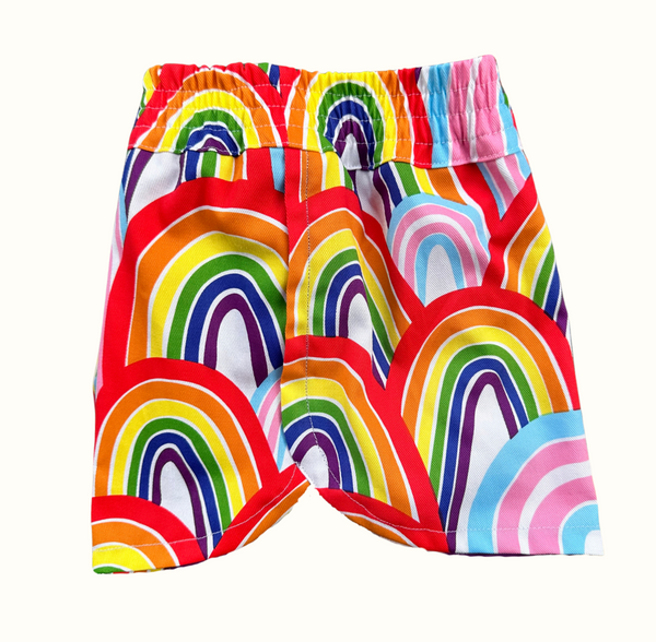 Alfie & Alice - Kids Retro Rainbow Shorts