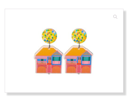 Debra Hood - Queenslander Earrings 'Wacky Wynnum'