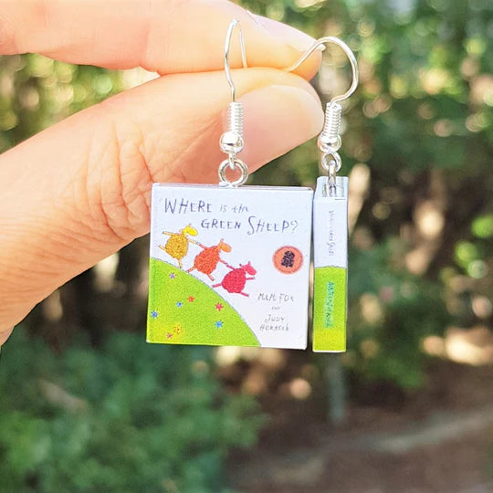 Cheeky Little Monkeys - Where is the Green Sheep earrings