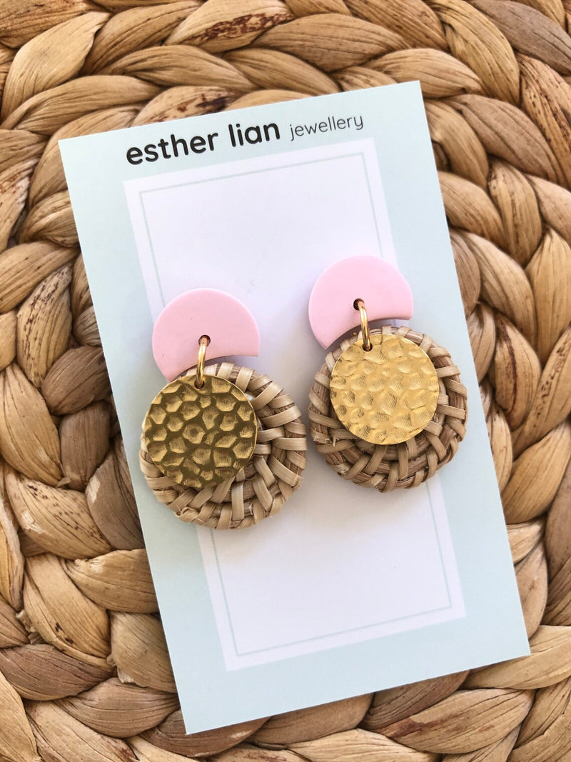 Esther Lian Jewellery- Metal Rattan Moon Cuties
