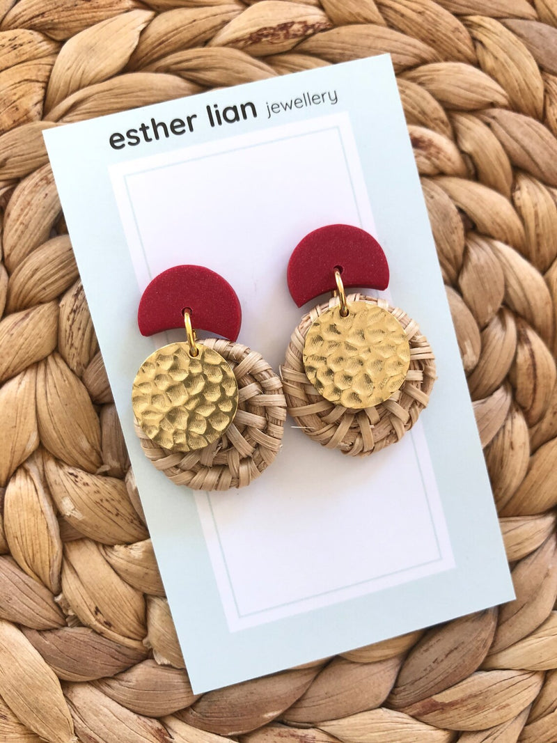 Esther Lian Jewellery- Metal Rattan Moon Cuties