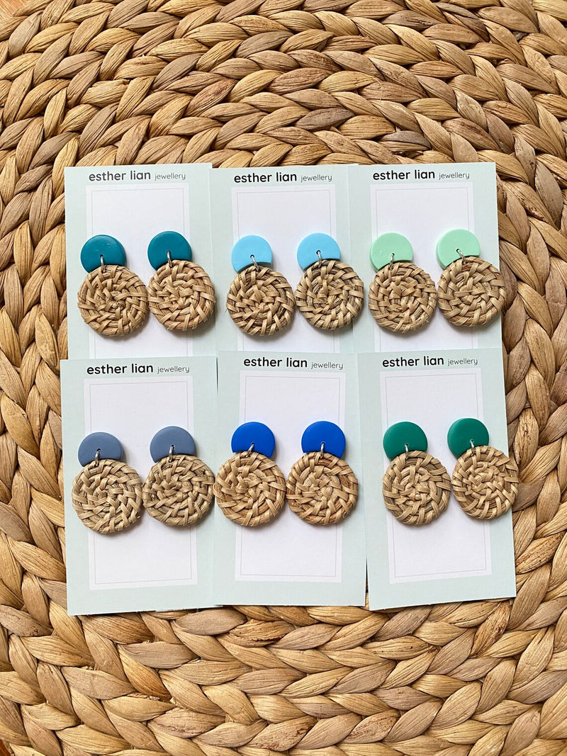 Esther Lian Jewellery- Rattan Moon Cuties Earrings