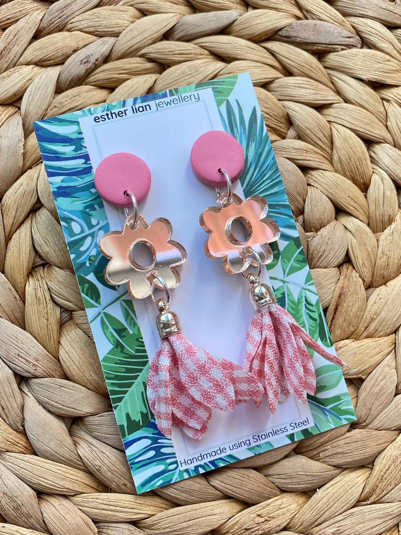 Esther Lian Jewellery- Gingham Drops with Flower