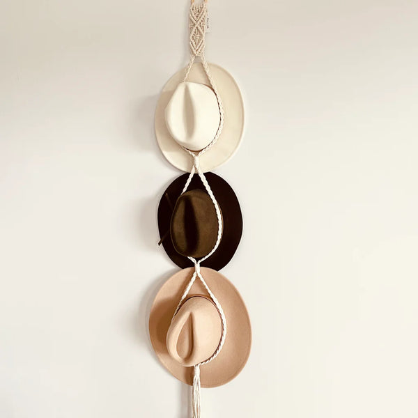 Lorna and Lila Macrame - Hat Hanger - One, Two or Three Hats