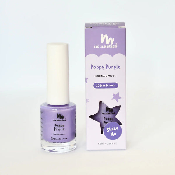 No Nasties - Water-based Kids Nail Polish - Poppy Purple