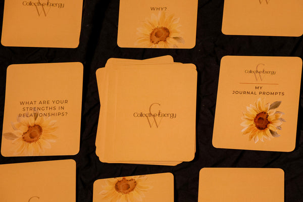 Our Collective Energy : Sunflower Journal Prompt Cards
