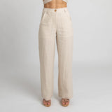 Miss Jane - Natural Linen Pants