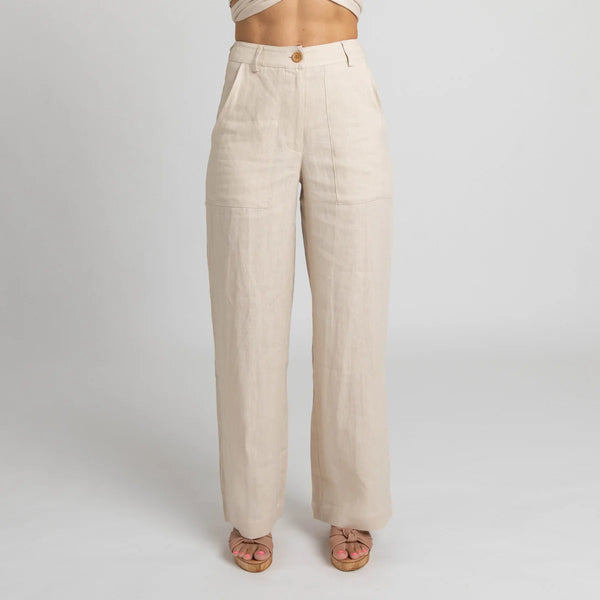 Miss Jane - Natural Linen Pants