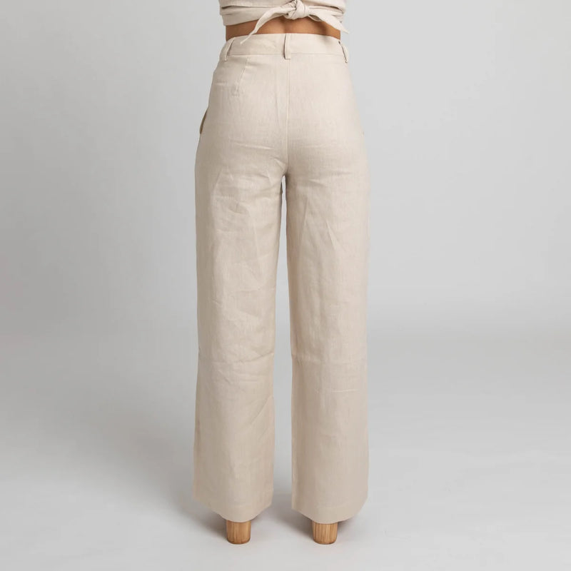 Miss Jane - Natural Linen Pants
