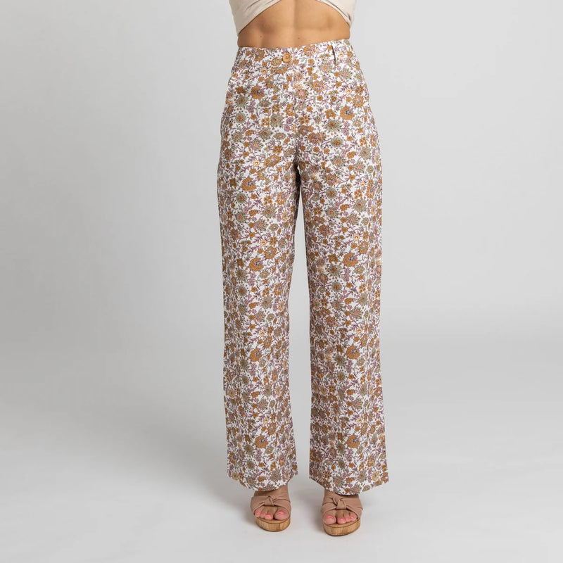 Boho Floral Cotton Pants