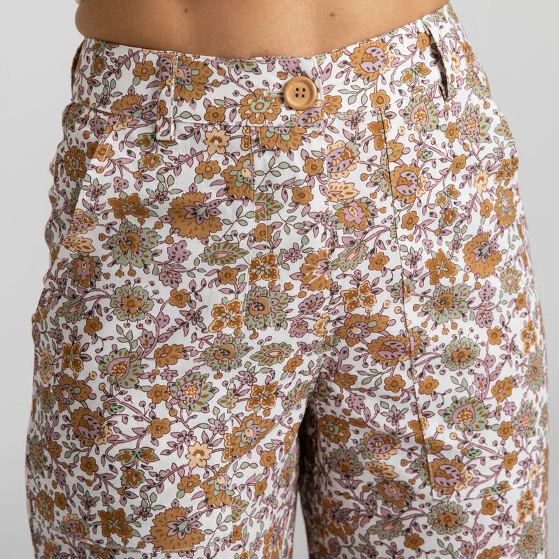 Boho Floral Cotton Pants