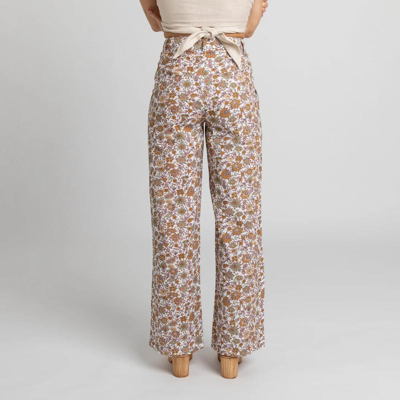 Boho Floral Cotton Pants