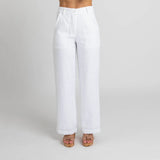 Miss Jane - White Linen Pants
