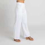 Miss Jane - White Linen Pants