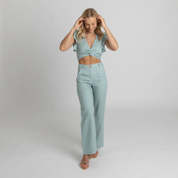 Sage Linen Pants